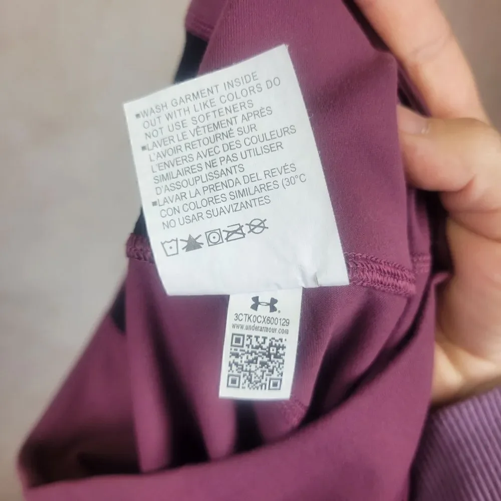 Under Armour Cropped Leggings Capri Mauve Size Medium